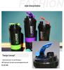 Copo Shaker de 3 Camadas de Grande Capacidade para Pó de Proteína - Presente de Fitness Portátil