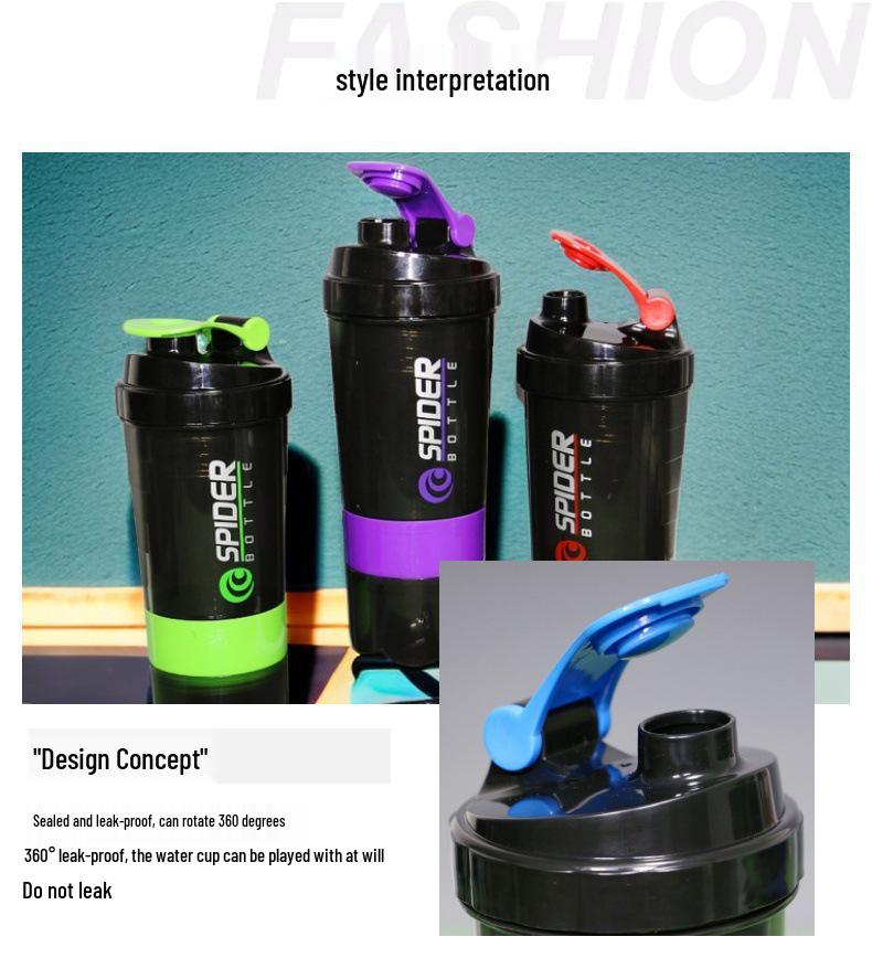 Pahar Shaker cu 3 Straturi de Capacitate Mare pentru Pudră Proteică - Cadou Portabil pentru Fitness