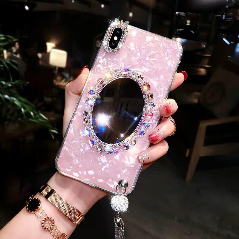 

Dream Shell Is Suitable For Apple 16Promax Mobile Phone Case Mirror Iphone17 Rhinestone 15 Protective Case 14 Mirror iPhone7 plus/8plus