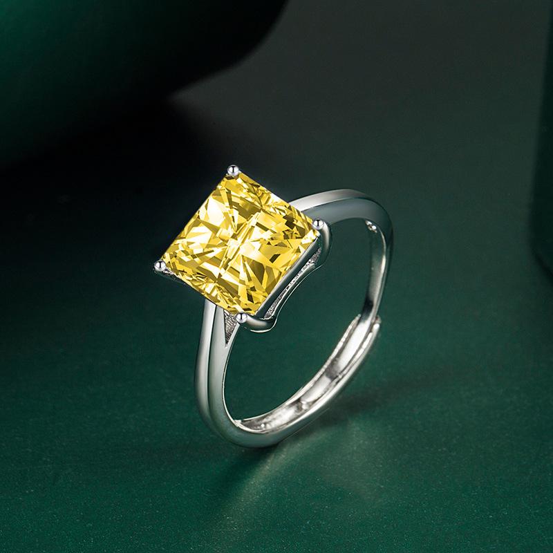 Lindon Classic Copper Alloy Zircon Ring Ladies Jewelry Wedding Promise Party Gift