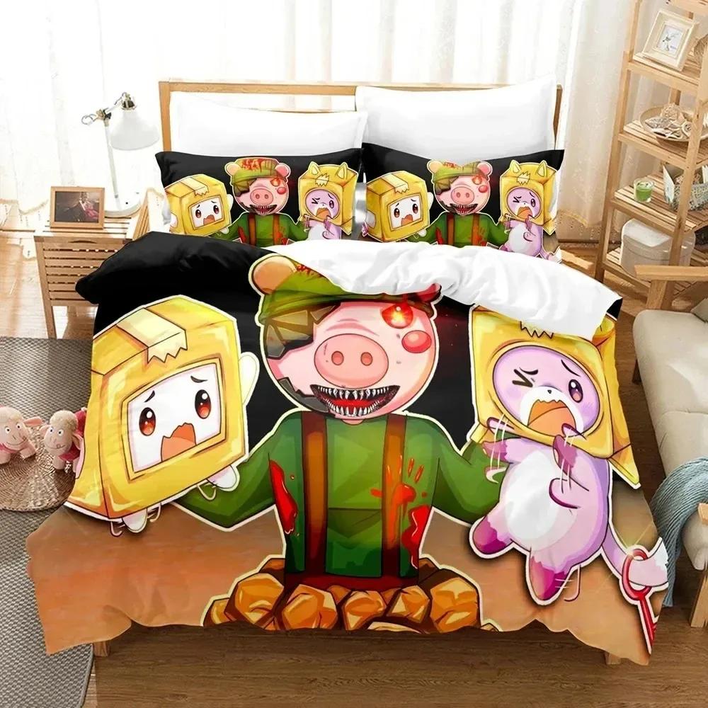 Lanky-box Foxy Boxy 3D NEW Duvet Cover Pillowcase Bedding Set Adult Boy Girl Bedroom Decoration Children Single Double Large