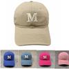 Letter large head circumference women's hat casual solid color baseball cap color cap large size baseball cap women's hat tide