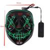 Halloween Glowing Party Mask Black Words Halloween Led Masks PVC Plastic LED Lights Horror Face Mask Luminescent Props