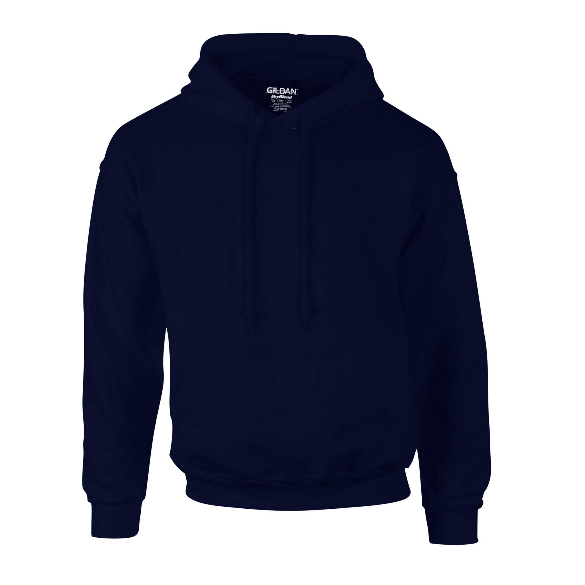 Gildan Sudadera con capucha DryBlend unisex para adultos L azul oscuro