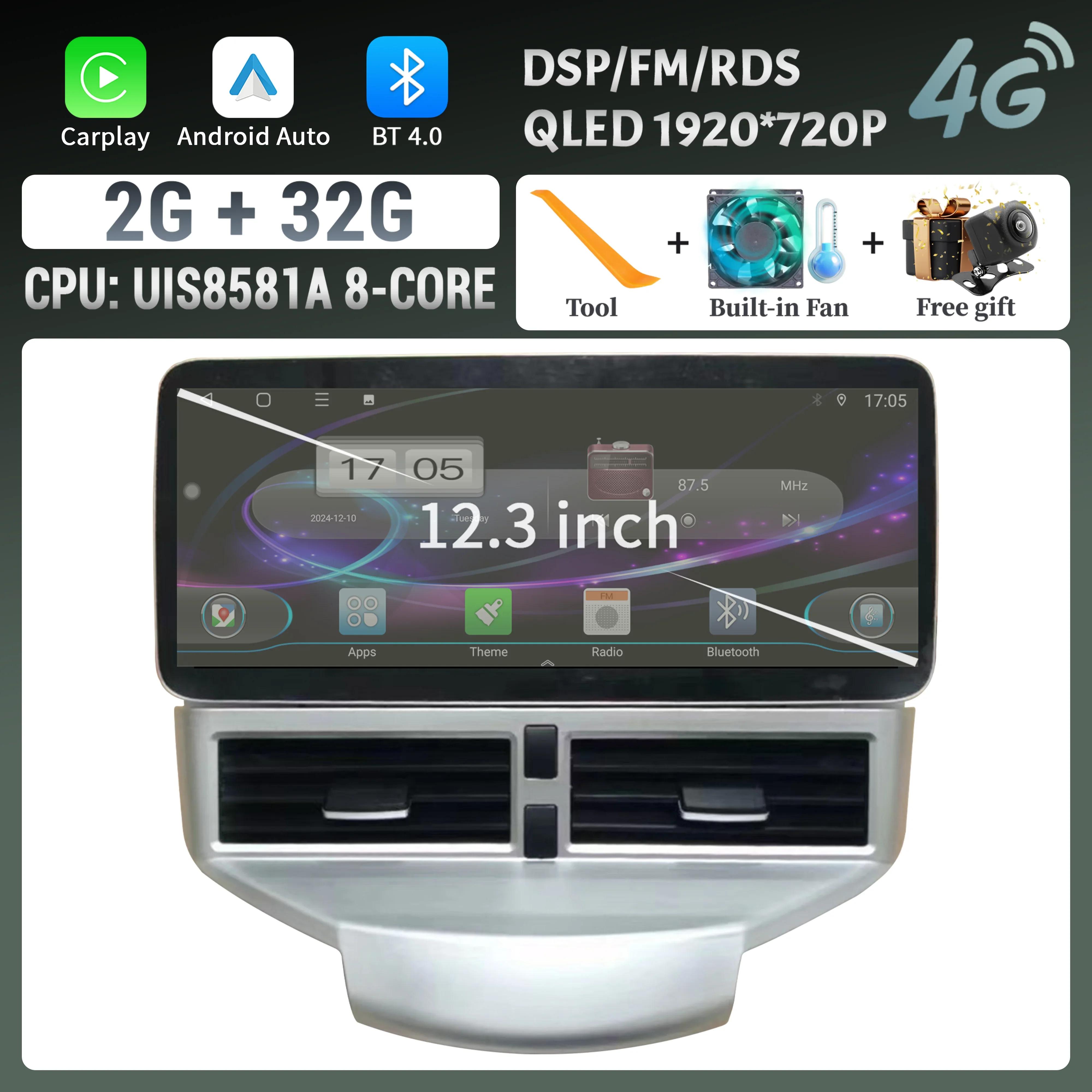 

12,3 для Ford Fiesta MK6 MK7 2009-2016 Android автомобильное радио мультимедиа навигация стерео GPS беспроводной BT Carplay головное устройство экран CHINA