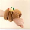 Plush Capybara Slap Wristband Stuffed Dolls Huggers Slap Toy Cute Interactive Toy  Kids Gift
