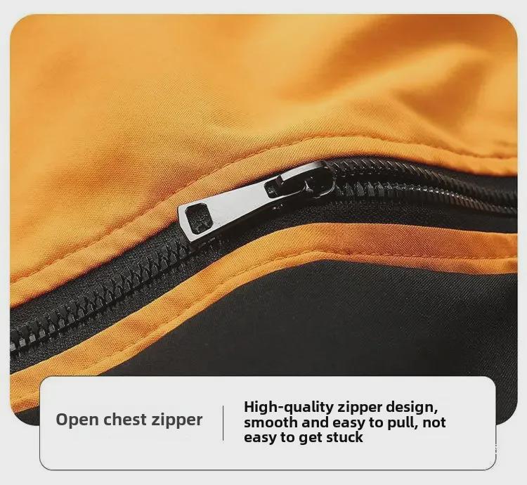 Men's Hong Kong Style Loose Casual Baseball Jacket - Spring/Autumn, Oversized Functional Workwear