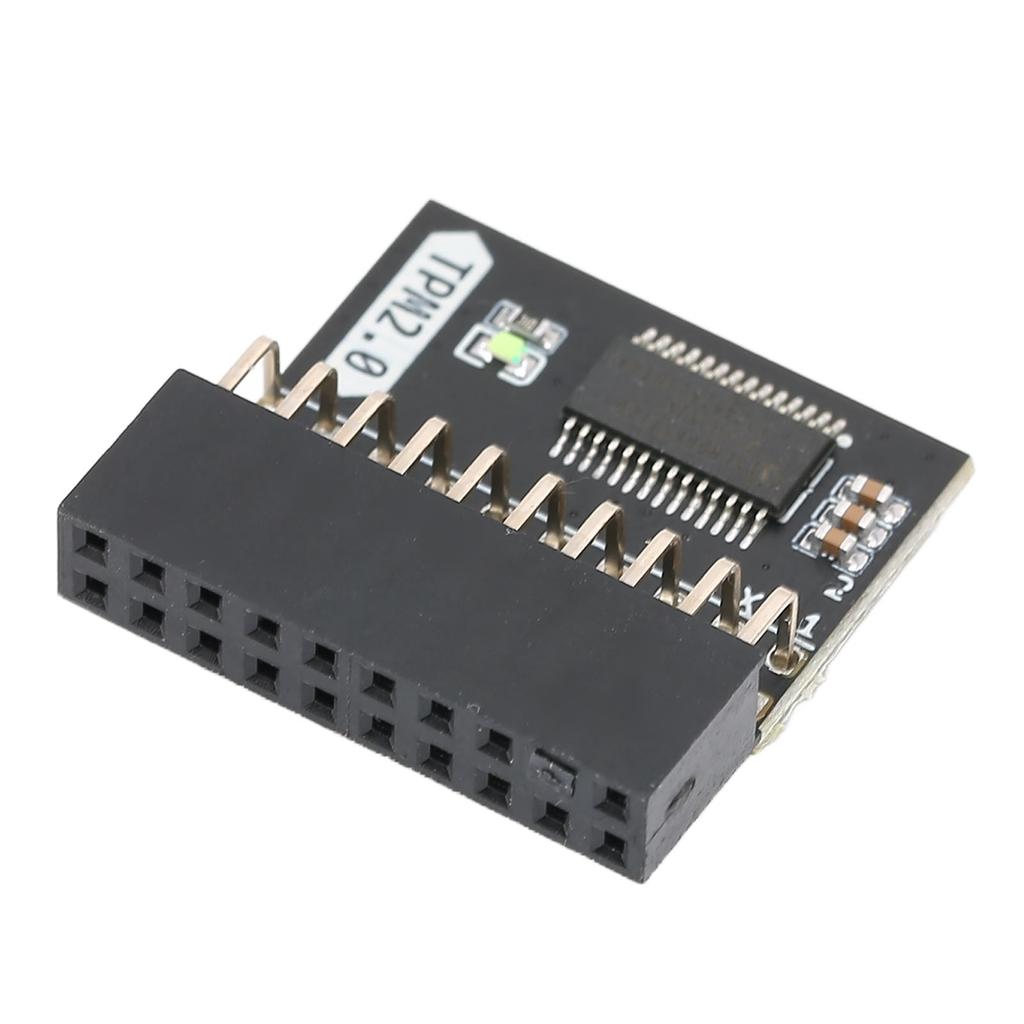 TPM 2.0 Encryption Security Module 20pin Strong Encryption TPM Processor Black TPM Module System Components for LPC PC