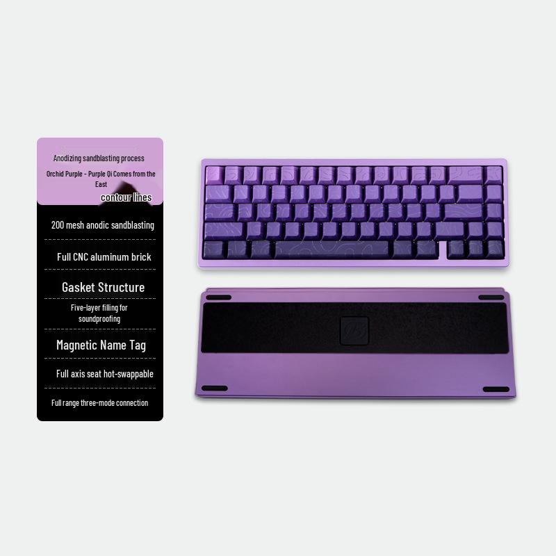 Aluminum RGB 65% Mechanical Keyboard: Bluetooth, Wired & Wireless, Three-Mode, Gasket Structure
