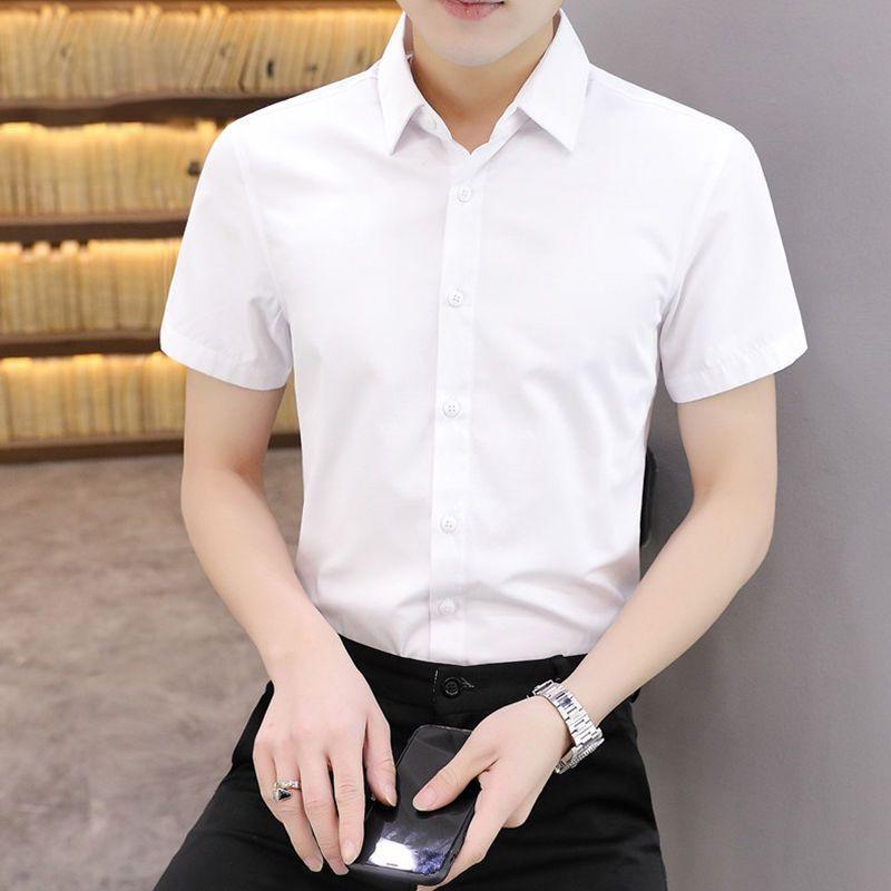 Summer Short Sleeve Men's Shirt Versatile Casual Business Short Sleeve Top