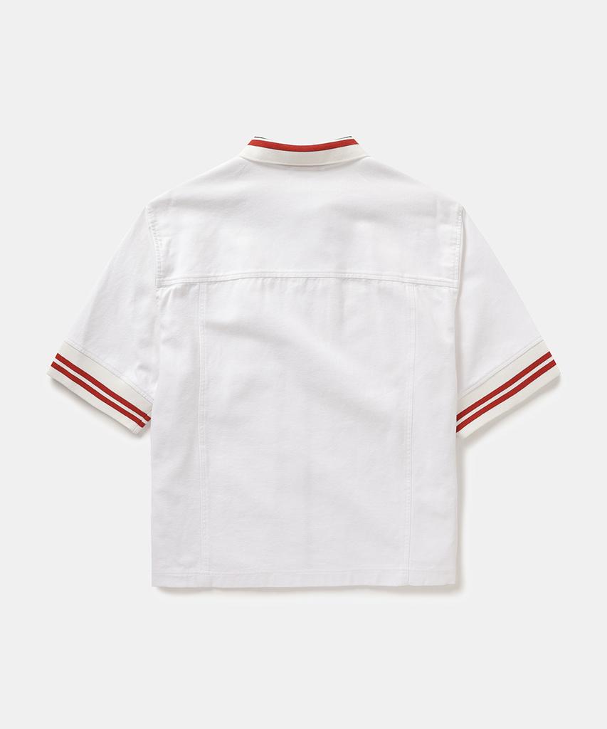 Tullunjeubeulig Tb-No.2 Collared Zip-Up Short Sleeve Shirt (E5910G2301)