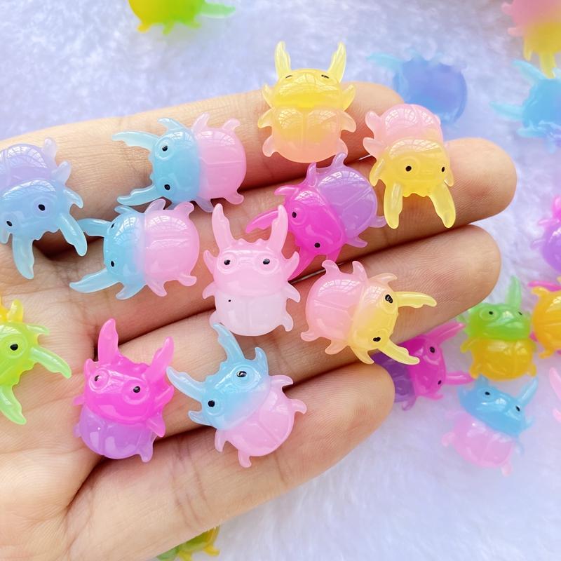 

20pcs 14*18mm Colorful Kawaii Cute cartoon insect beetle Series Flat back Resin Scrapbooks Figurines DIY Decor Crafts