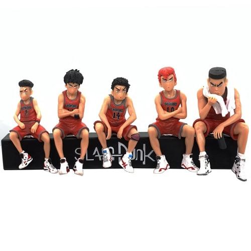 Denyeet Slam Dunk Figures: Hanamichi Sakuragi, Ryota Miyagi, Hisashi Mitsui, and Kaede Rukawa, Model Toys for Car Decoration, Anime Figures, Approx. 8