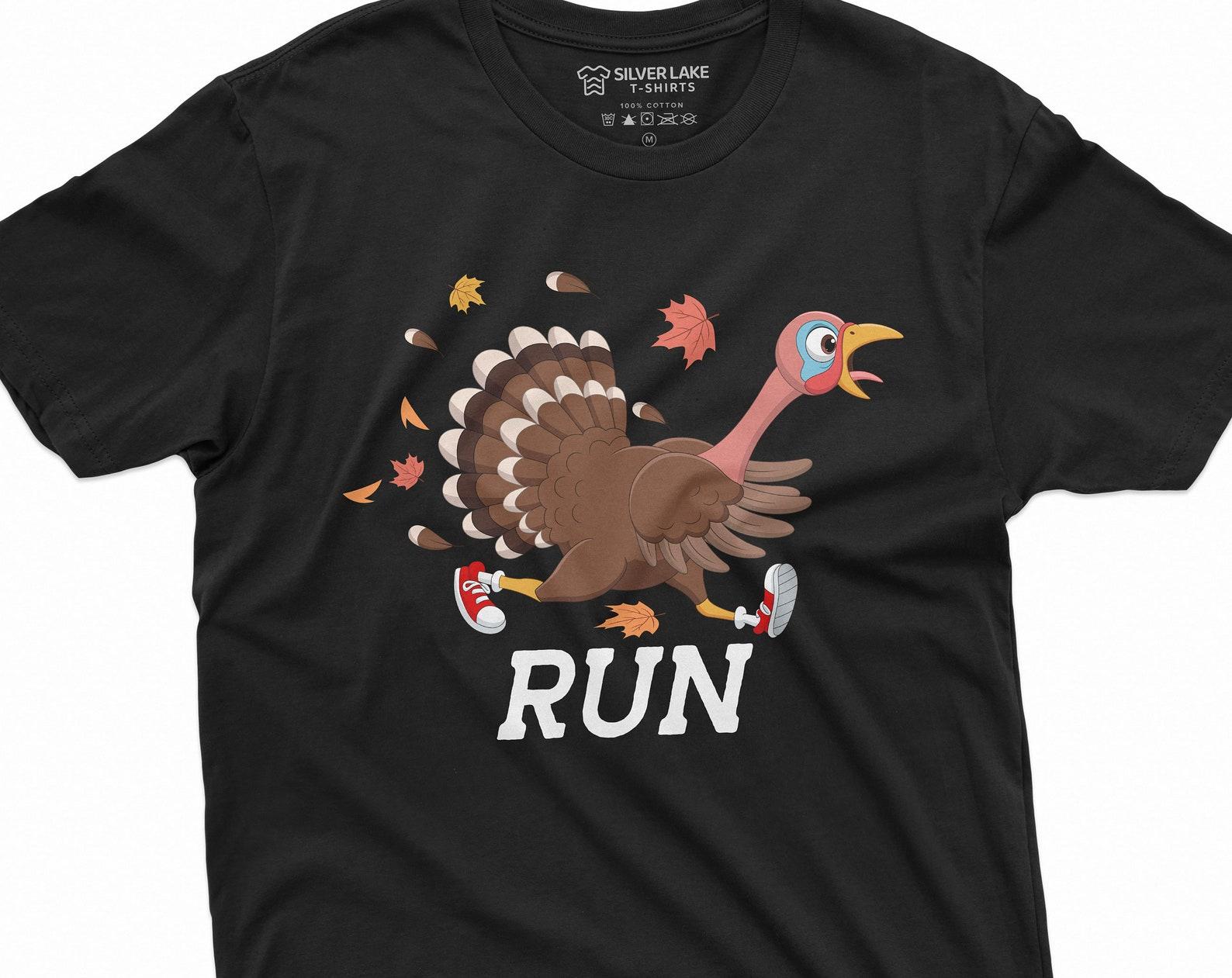 Thanksgiving funny shirt turkey running t-shirt run funny Thanksgiving dinner tee shirt 3XL