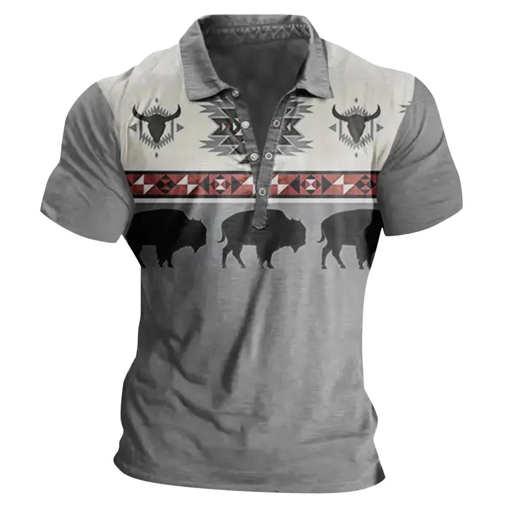 Men's Golf Shirt Casual Sports V Neck Ribbed Collar Short Sleeve Fashion Casual Solid Color Plain Spring & Summer Regular Fit