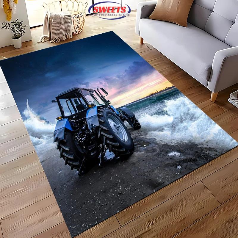 

Большой ковер с рисунком серии тракторов для большой техники для дома, гостиной, детской спальни, коврик под диван, напольный коврик, противоскользящий декоративный коврик 40x60cm (16x24in)