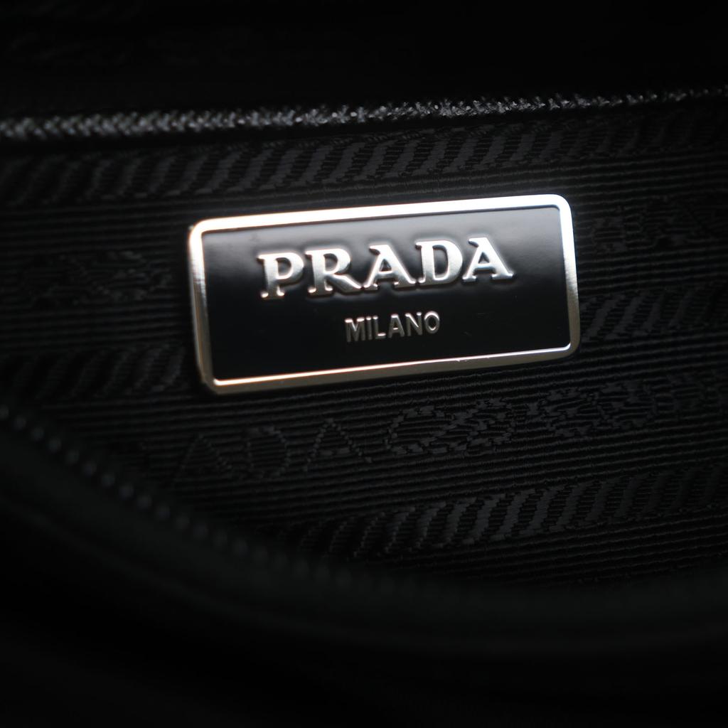 Excellent PRADA Shoulder Bag Black Nylon Mens 1BC421 Used