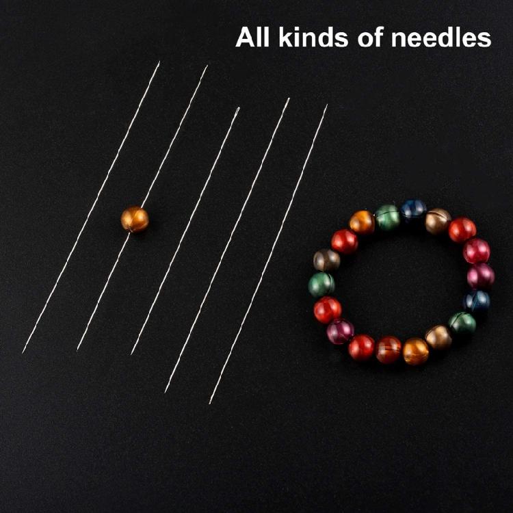 3 Size Thin Beading Embroidery Needles with Needle Threaders Jewelry Making Tool