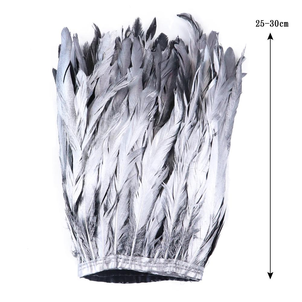Gold Silber Lila Spitze Federstaubwischer für DIY Kleidung Accessoires