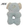 Soft Fleece Puppy Toys Stuffed Animal Dog Chew Toy, Squeaky Plush Bear Bunny Crinkle Interactive Puzzle for Dogs Snuffle Toy with Center Hole Small To
