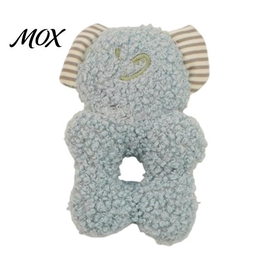Soft Fleece Puppy Toys Stuffed Animal Dog Chew Toy, Squeaky Plush Bear Bunny Crinkle Interactive Puzzle for Dogs Snuffle Toy with Center Hole Small To