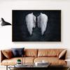 Arte mural de estética abstracta nórdica con alas de ángel, óleo sobre lienzo en HD, pósteres e impresiones para decoración del hogar, dormitorio y sala de estar, regalos.