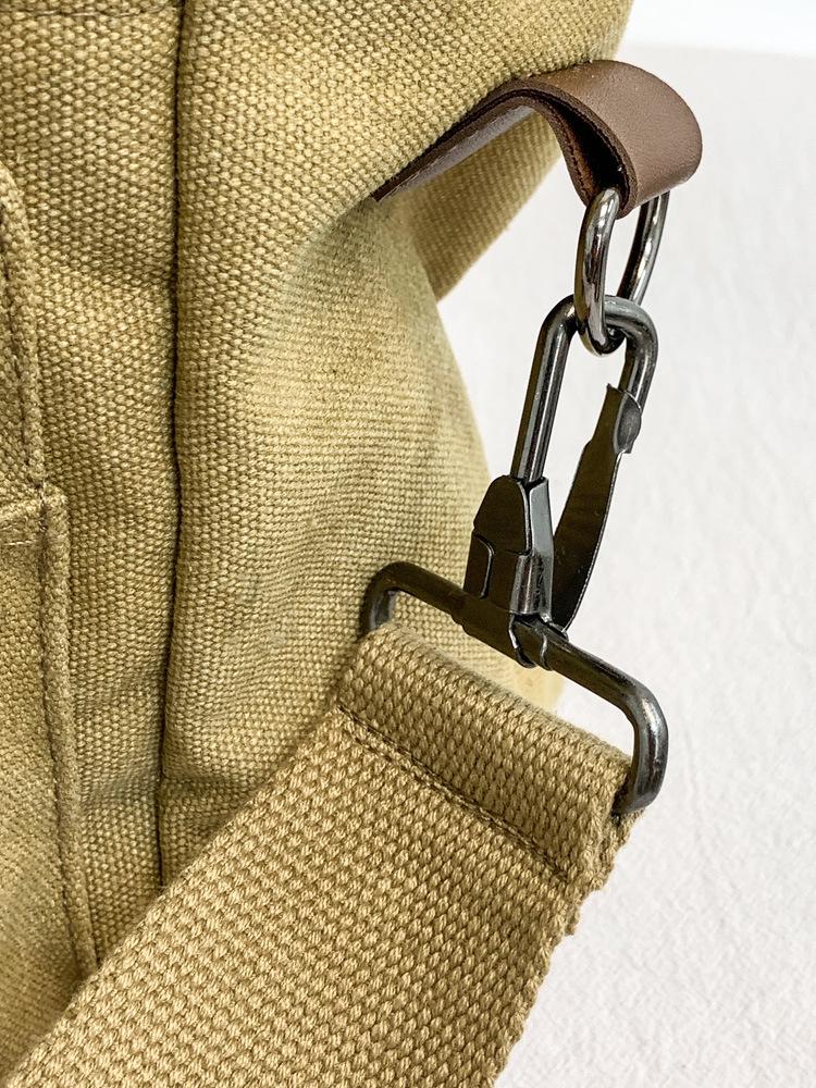 Large Capacity Men's Canvas Crossbody Bag - Multi-Compartment Messenger for Outdoor Travel and College Style.