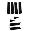 8 Pcs For 13-18 Nissan Altima Glossy Black B Pillar Posts Window Door Trim Cover