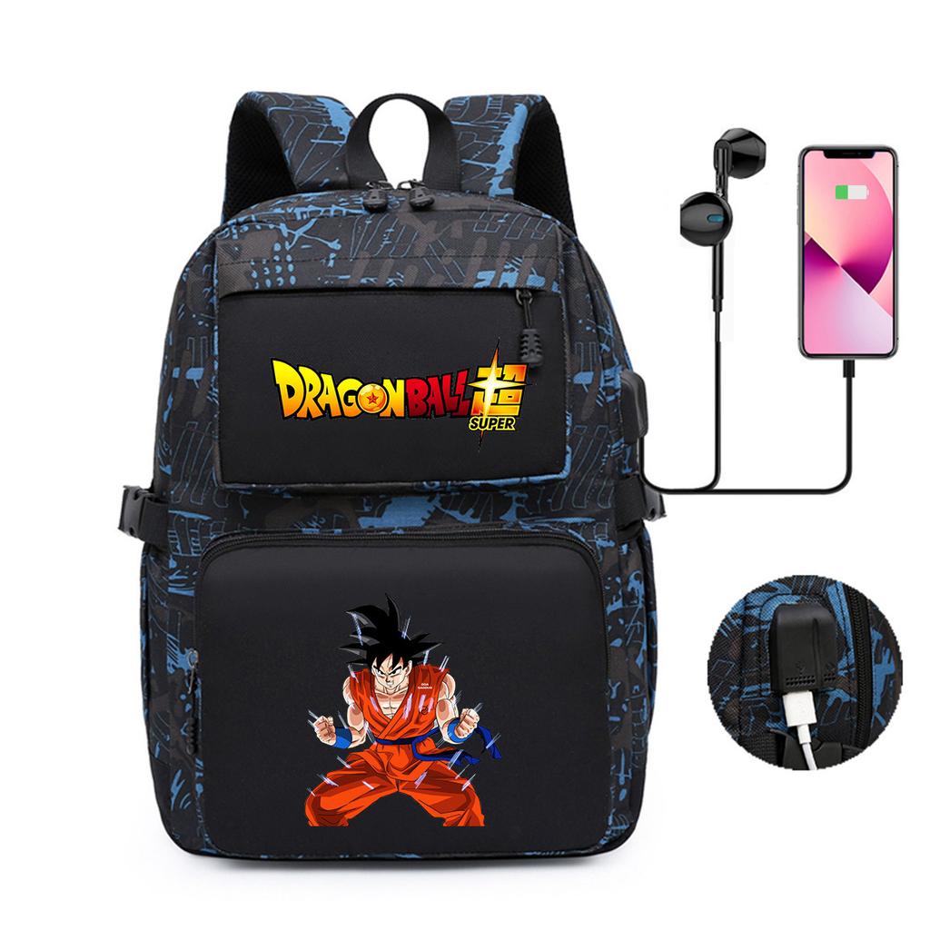 Riman Dragon Ball Peripheral Printed Backpack Youth Student School Bag Usb Computer Bag Backpack Men And Women