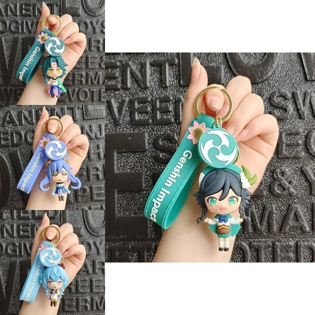 Genshin Impact Xiao Venti Qiqi Keqing Keychain Bag Pendant Xmas Gift