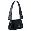 VIVIENNE WESTWOOD Hazel Logo Classic Leather Shoulder Bag Small Women Shoulder Bag Black 46030001WL00C0N401