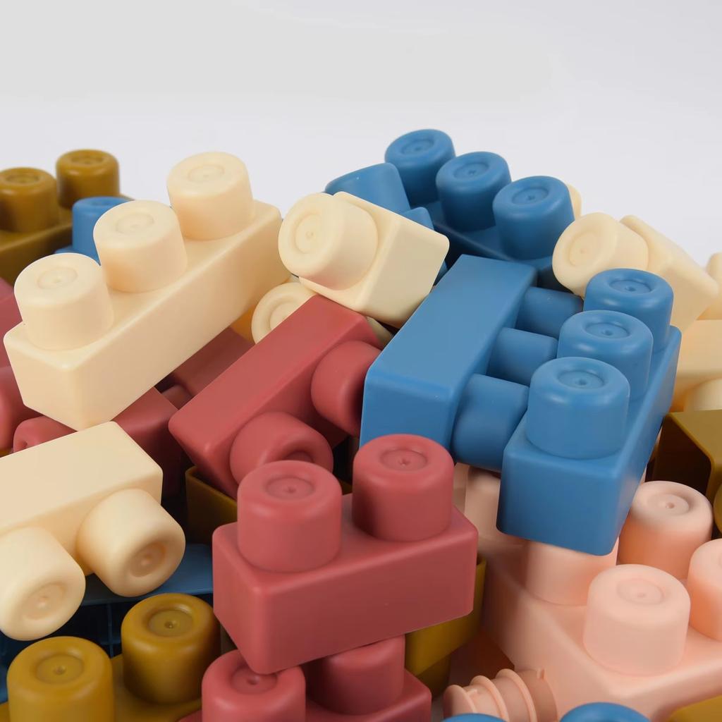 New Upgraded Early Education Puzzle Assembly Toy, Chewable And Boiled Large Soft Rubber Building Block, DIY Large Size Toy, Than