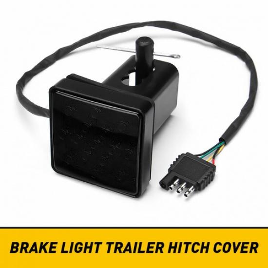 Super Bright 15LED smoke Brake Light Trailer Hitch Cover Fit Towing & Hauling US