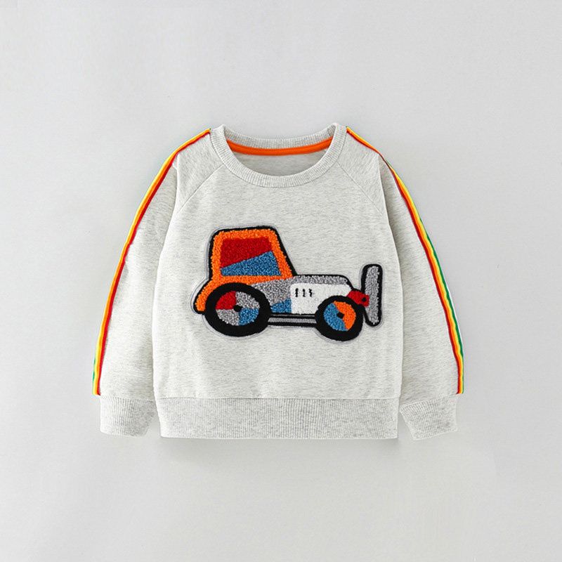Sweatshirt, New Autumn Style, European and American Style, Long-Sleeved Base Shirt for Young Children, Casual Round-Neck Children s Clothing 6725 130