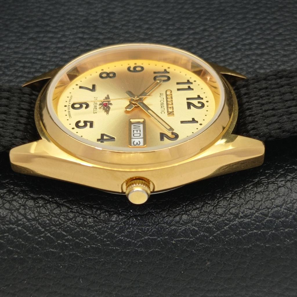 VINTAGE REFURBISHED CITIZEN AUTOMATIC 8200 JAPAN MENS GOLDEN WATCH A436323-2 R128-a436323