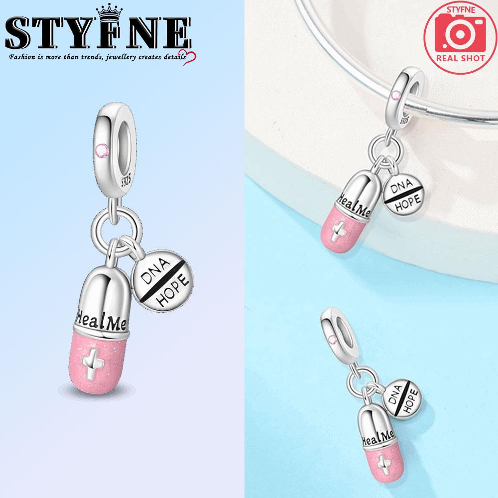 Copper Pink Series Candlelight Slightly Goblet Bowcup Charms Beads Pendant For Original Bracelet Woman Girl Jewelry