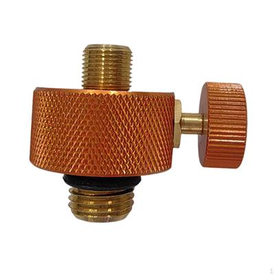 Adaptateur de conversion de camping Métal robuste antirouille avec bouton de réglage Convertisseur d'entrée de réservoir pour