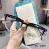 Retro Anti Blue Light Glasses, Cool Black Frame, Women's Bare Face, Fashionable, Ultra Light Flat Light Glasses Frame