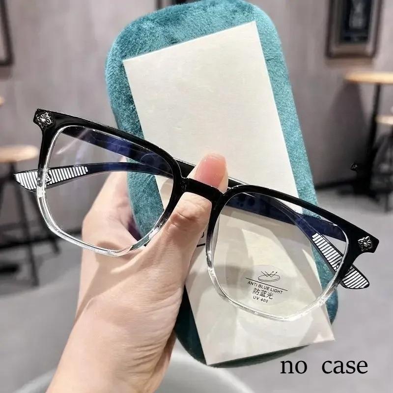 Retro Anti Blue Light Glasses, Cool Black Frame, Women's Bare Face, Fashionable, Ultra Light Flat Light Glasses Frame