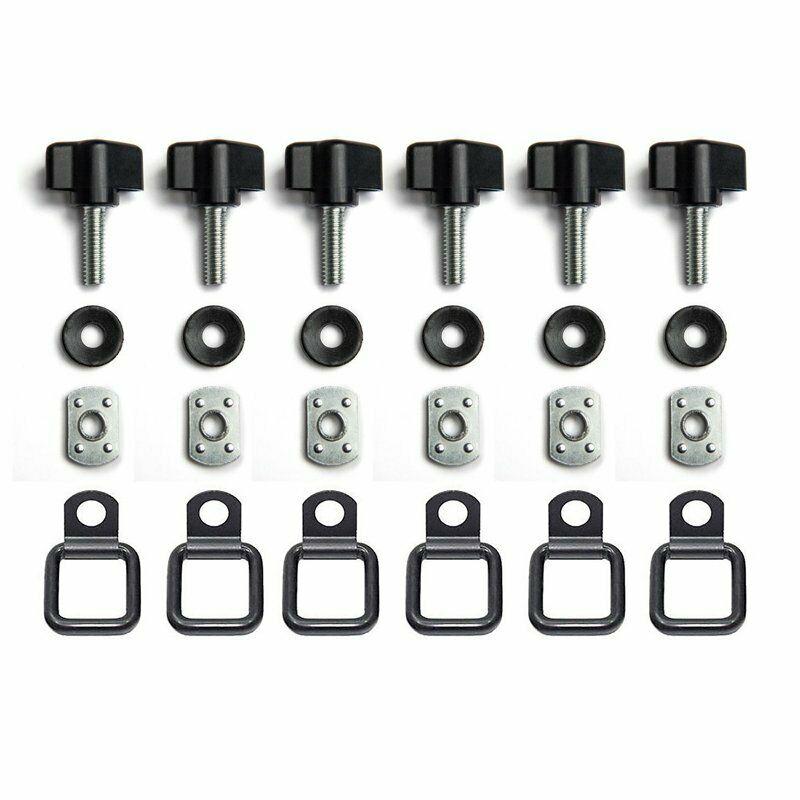 Hardtop Quick Removal Thumb Screw D-Rings Kit for Jeep Wrangler CJ YJ TJ JK JKU