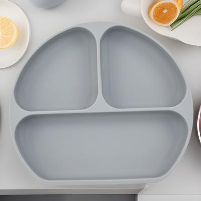 Bol pour bébé en silicone monobloc à ventouse, assiette de séparation pour enfants, vaisselle à adsorption anti-chute et anti-casse