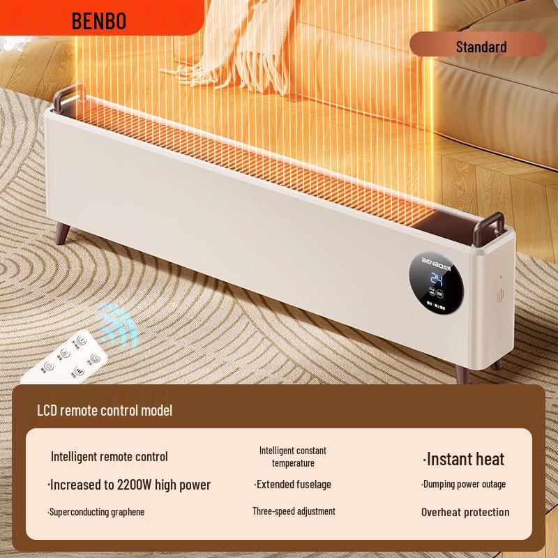 German Graphene Skirting Board Heater: Energy-Saving Electric Heater with Humidifier for Warm Air and Underfloor Heating