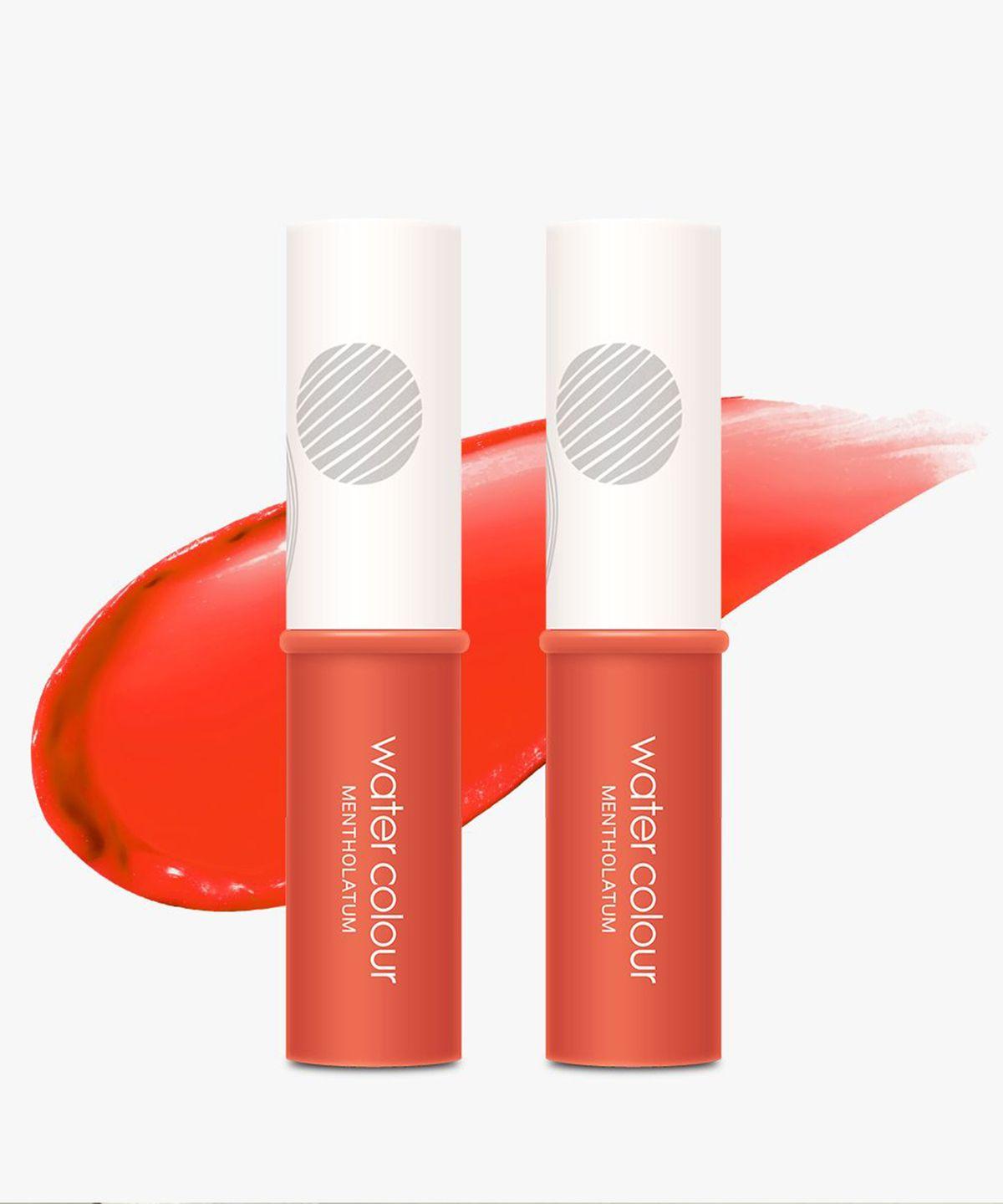 2 x [Moisturizing/Shea Butter] Watercolor Lip Balm Sugar Coral 3g