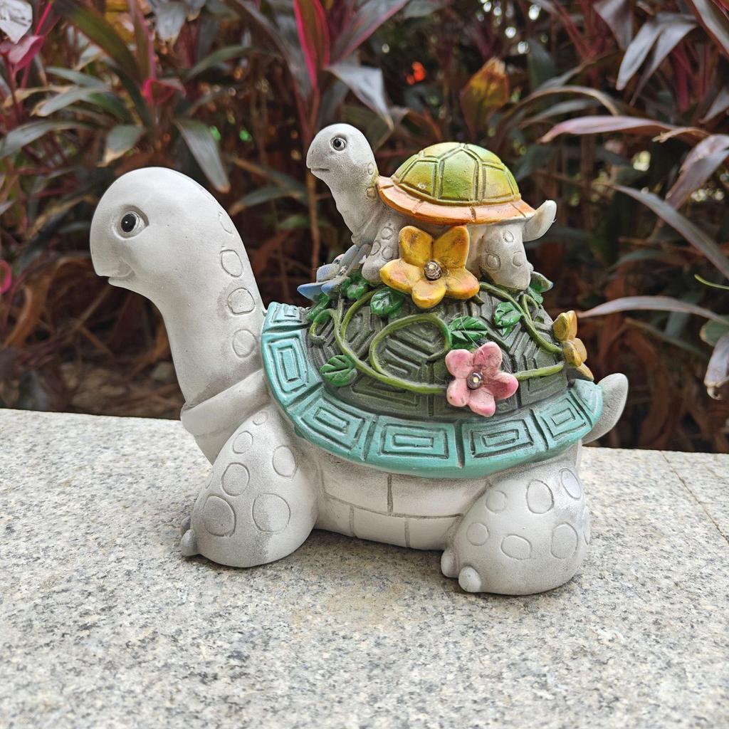 Cross-border Solar Turtle Statue Garden Ornament