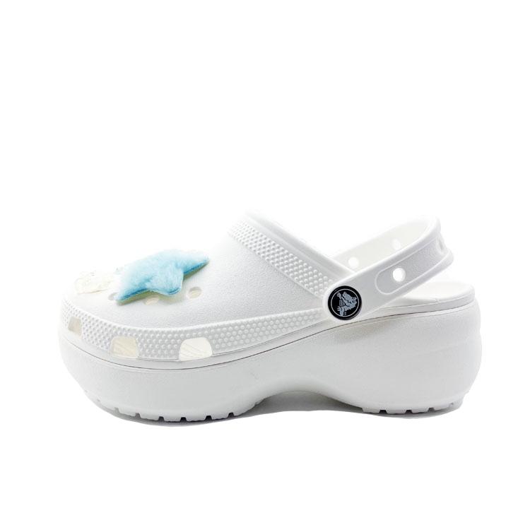 

Crocs Classic Platform Clog EVA Star Entertainment Пляж Путешествия Универсальный Модный Тренд Дырявые Туфли Унисекс Белый 34-35 белый