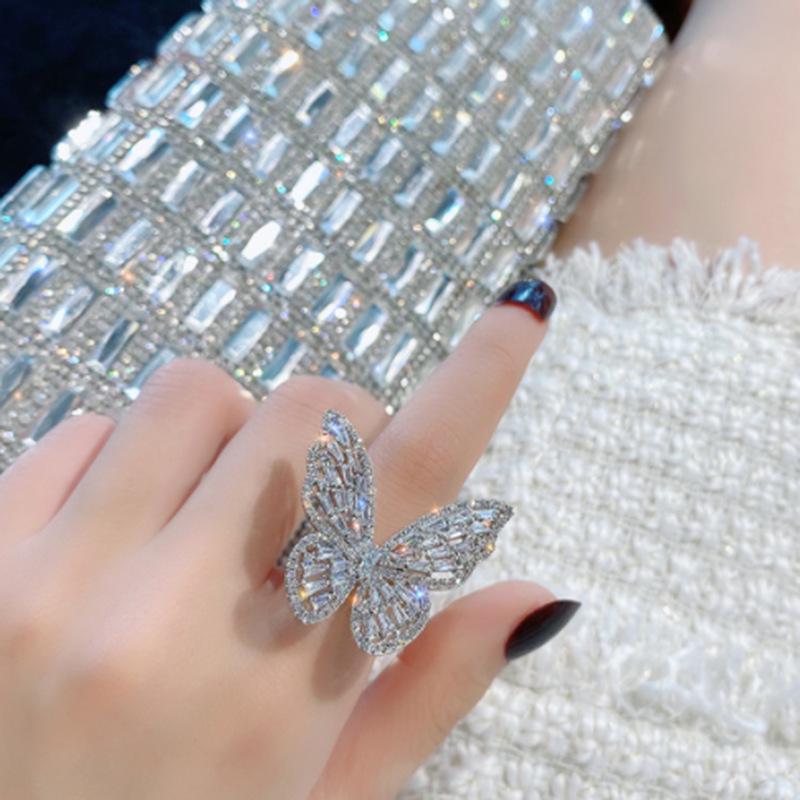 Hollow Butterfly Exaggerated Ring - Hand Jewelry R7146