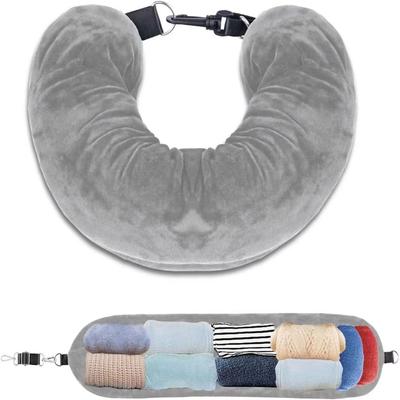 Adjustable Straps Fillable Neck Pillow Space-saving Stuff With Clothes Portable Travel Bag Transformable Comfortable