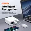 6-Port USB Fast Charger with Digital Display for Phones, Tablets, and Laptops