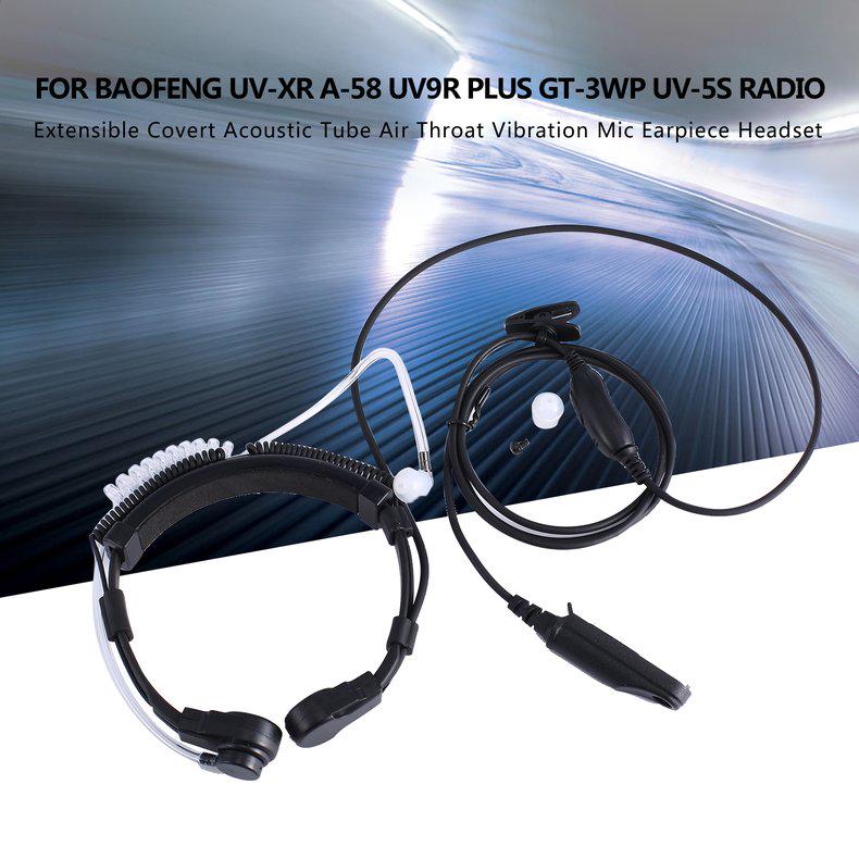 Buy Extensible Covert Acoustic Tube Air Throat Vibration Mic Earpiece Headset at affordable