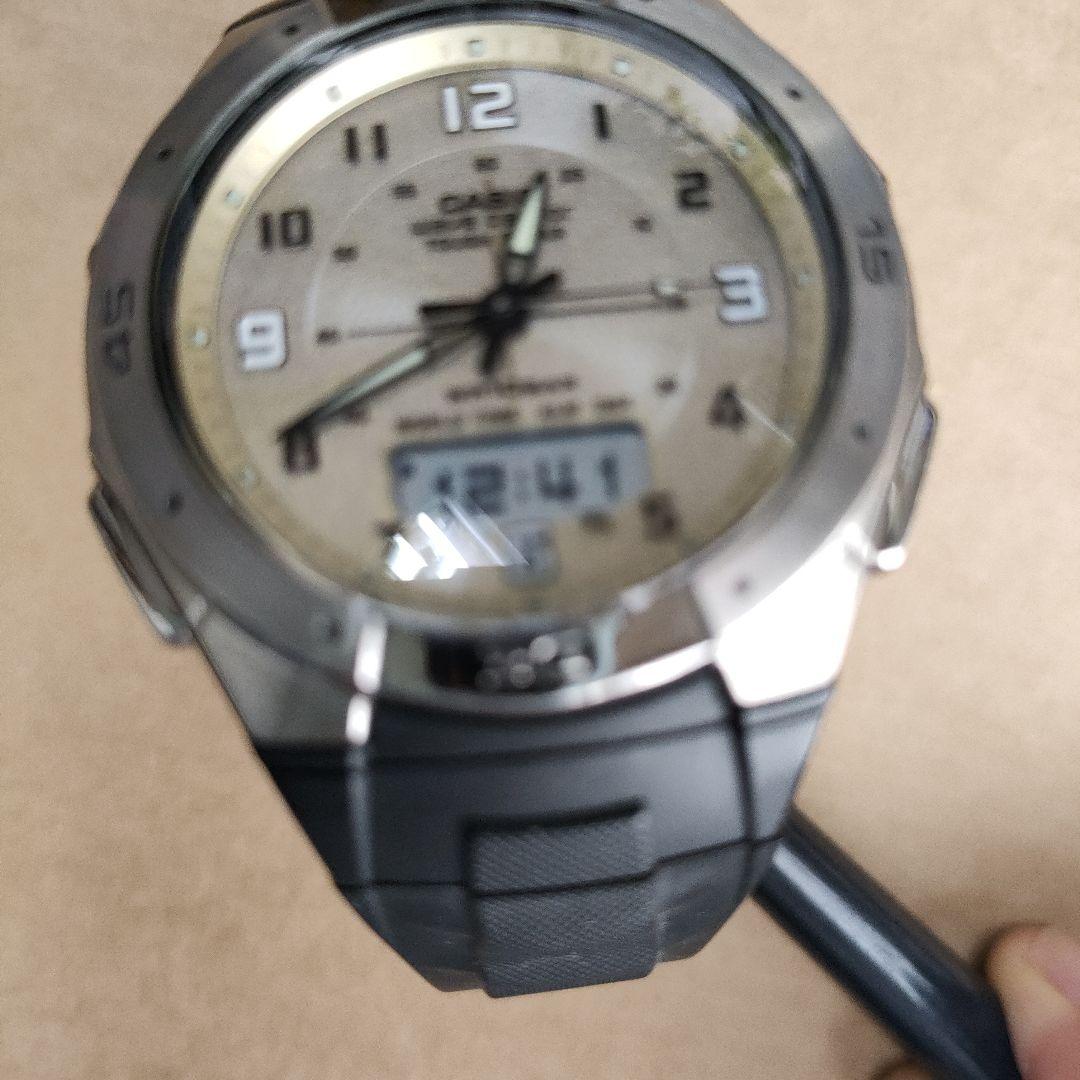 

[USED] .CASIO WAVE CEPTOR SOLAR Black Rubber Strap